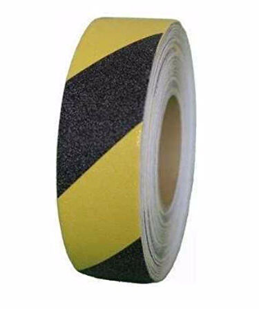 Kaydırmaz Bant 50 mm 15 metre Sarı Siyah renk Yüksek Tutuş Starline Marka  Suya Dayanıklı 