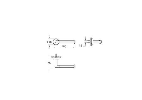 VitrA Minimax A44789 Yedek Tuvalet Kağıtlığı, Krom