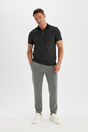 DeFacto Slim Fit Kısa Kollu Polo Tişört D0031AX24SMBK81