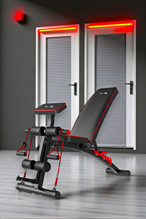 Voit V-FIT BY VOIT D208 Katlanabilir Incline/decline Ayarlanabilir Sırt Açılı Mekik ve Ağırlık Sehpası
