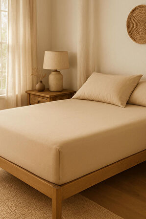 Tek Kişilik Düz Penye %100 Pamuklu Lastikli Çarşaf 100X200