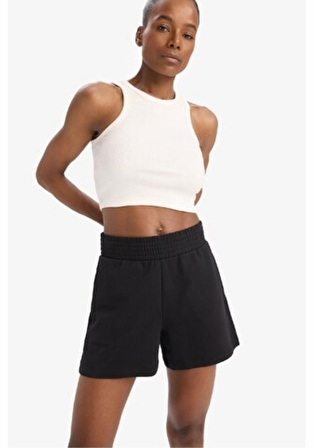 DeFactoFit Oversize Geniş Kalıp Kısa Paça Sporcu Şort C6135AX25SMBK81