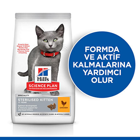 Hill's Kitten Sterilised Tavuklu Yavru Kedi Maması 1,5Kg