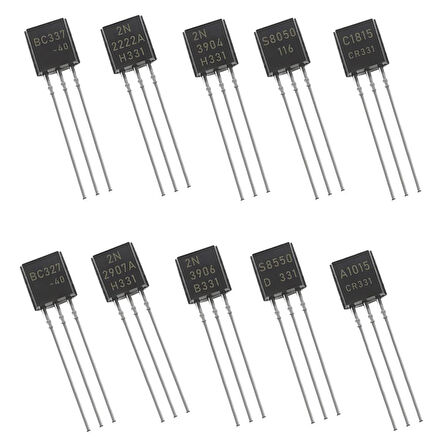 200 Adet Transistör Seti Kutulu 10 Tip Npn Pnp To-92 Bc327 Bc337 Bc517 Bc547 Bc548 Bc549 Bc550