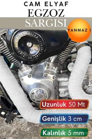 50 Metre 3 cm Cam Elyaf Egzoz Sargısı Manifold Sargı Bezi Yanmaz Bant 5 mm Kalınlık Isıya Dayanıklı Yanmaz Isı Yalıtım Bandı Motorsiklet Araba Egzoz Koruma Bezi Termal Sargı