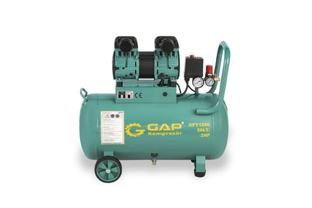 Gap Kompresör GPY1500 2 Hp 8 Bar 50 lt Sessiz Yağsız Kompresör