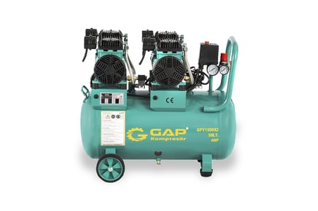 Gap Kompresör GPY1500x2 4 Hp 8 Bar 50 lt Sessiz Yağsız Kompresör