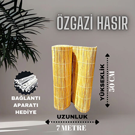 50 Cm X 7 Metre Kamış Hasır Balkon Çiti Dekorasyon 