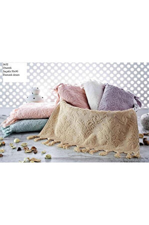 Somon Renk Otantik Saçaklı El Havlusu - Yüksek Su Emicilik - 50x90 Cm