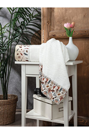 2'li Set Banyo Havlusu - Yüksek Su Emici & Bambu Banyo Havlu Takımı - Tivoli - Bergerac