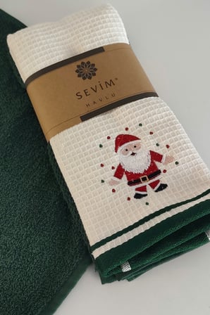 2’li Havlu Seti – Sarı Renk & Limon Figürlü Kurulama Bezi - Yumuşak & Nakışlı Havlu Takımı