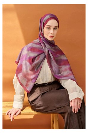 Riva Şal Tencel Cloud Mor