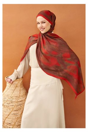 Riva Şal Tencel Cloud Kırmızı