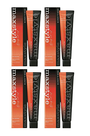 Maxstyle A2422 Argan Keratin 2025/07.34 Karamel 60 Ml 4 Adet Saç Boyası Oksidansız