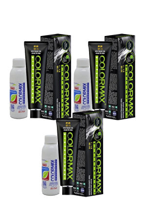 Colormax A2063 New 2025/08.44 Yoğun Bakır 60 Ml 3 Adet Saç Boyası + 3 Adet 90 Ml Oksidan Set