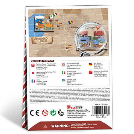 Cubic Fun 3D 18 Parça Puzzle Türk Halk Evi 2