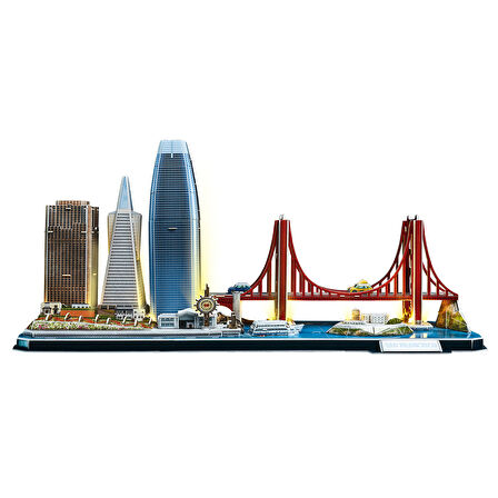 CubicFun San Francisco 3D Puzzle 90 Parça LED Işıklı