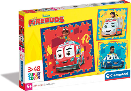 Clementoni Disney Firebuds Puzzle 3x48 Parça 25311