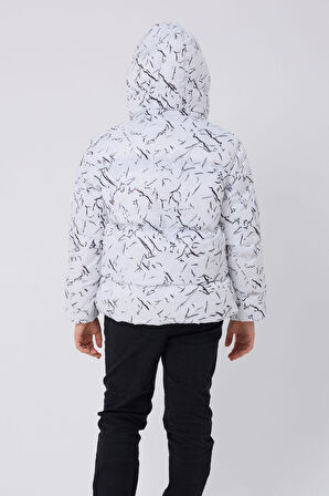 Erkek Çocuk Çıkabilir Kapüşonlu Su ve Rüzgar Geçirmez Cepli Kışlık Şişme Mont & Kaban & Parka