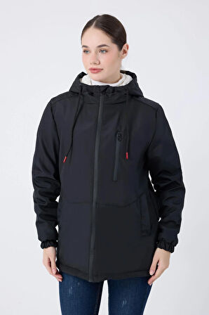 Kadın Kürklü Su Ve Rüzgar Geçirmez Kapüşonlu Kışlık Mont & Kaban & Parka