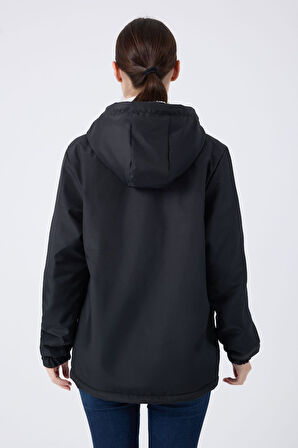 Kadın Kürklü Su Ve Rüzgar Geçirmez Kapüşonlu Kışlık Mont & Kaban & Parka