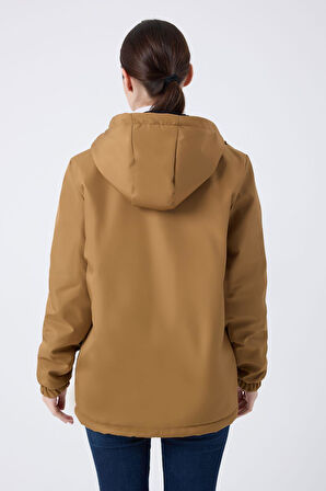 Kadın Kürklü Su Ve Rüzgar Geçirmez Kapüşonlu Kışlık Mont & Kaban & Parka