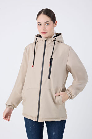 Kadın Kürklü Su Ve Rüzgar Geçirmez Kapüşonlu Kışlık Mont & Kaban & Parka