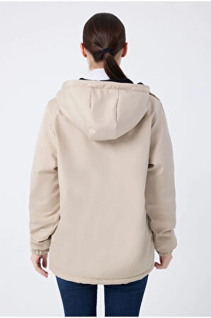 Kadın Kürklü Su Ve Rüzgar Geçirmez Kapüşonlu Kışlık Mont & Kaban & Parka