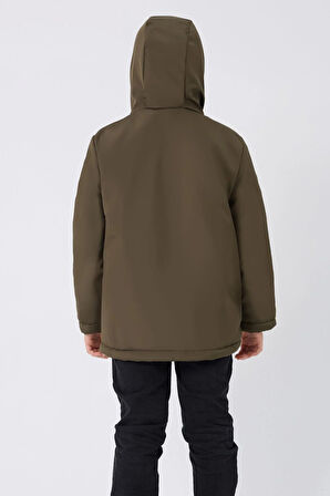 Kız Çocuk Kürklü Su ve Rüzgar Geçirmez Kapüşonlu 3 Cep Kışlık Mont & Kaban & Parka