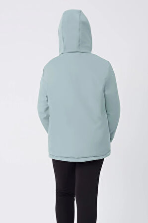 Kız Çocuk Kürklü Su ve Rüzgar Geçirmez Kapüşonlu 3 Cep Kışlık Mont & Kaban & Parka