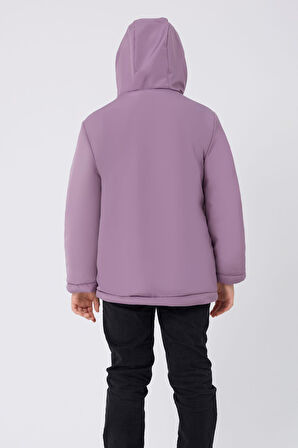 Erkek Çocuk Kürklü Su Ve Rüzgar Geçirmez Kapüşonlu 3 Cep Kışlık Mont & Kaban & Parka