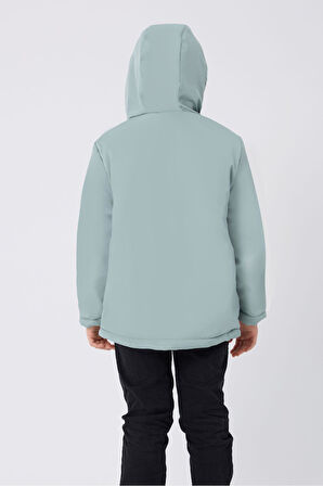 Erkek ÇocukSu Ve Rüzgar Geçirmez Kapüşonlu 3 Cep Kışlık Mont & Kaban & Parka