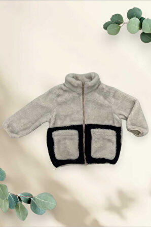 Kız Çocuk PeluşCepli Fermuarlı Welsoft Kışlık Mont