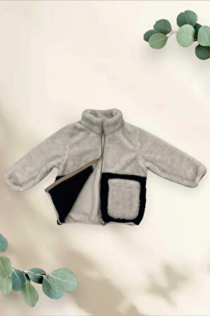 Erkek Çocuk PeluşCepli Fermuarlı Welsoft Kışlık Mont