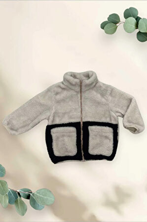 Erkek Çocuk PeluşCepli Fermuarlı Welsoft Kışlık Mont