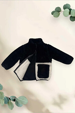 Erkek Çocuk PeluşCepli Fermuarlı Welsoft Kışlık Mont