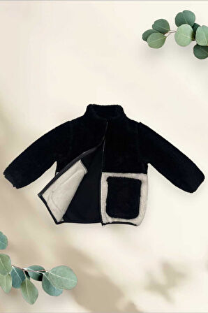 Erkek Çocuk PeluşCepli Fermuarlı Welsoft Kışlık Mont