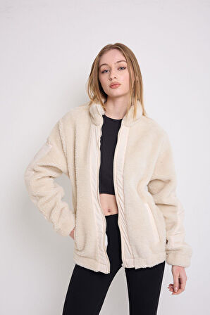 Kadın Rüzgar Geçirmez Welsoft Çift Cepli Kışlık Mont