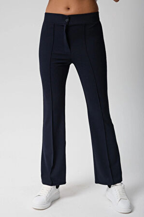 Kadın Yüksek Bel Toparlayıcı İspanyol Paça Palazzo Pantolon