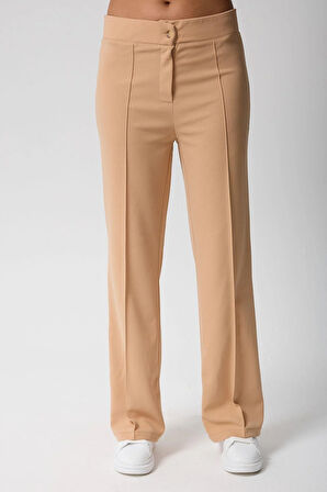 Kadın Yüksek Bel Toparlayıcı İspanyol Paça Palazzo Pantolon