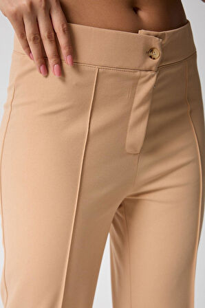 Kadın Yüksek Bel Toparlayıcı İspanyol Paça Palazzo Pantolon