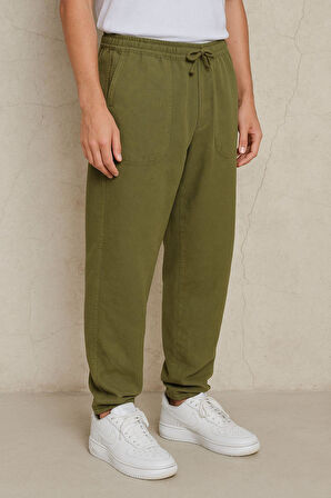 Erkek Keten Bol Kesim Rahat Kalıp Pantolon