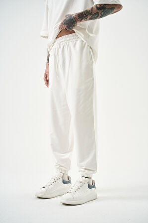 Erkek Basic Jogger Eşofman Altı Ekru