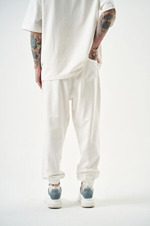 Erkek Basic Jogger Eşofman Altı Ekru