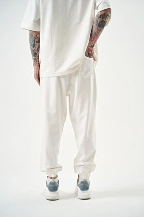 Erkek Basic Jogger Eşofman Altı Ekru