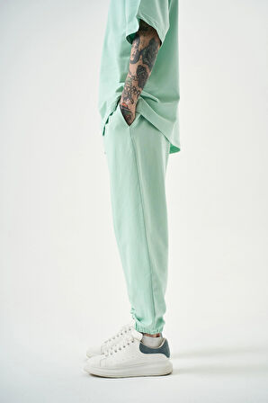 Erkek Basic Jogger Eşofman Altı Su Yeşili