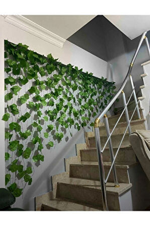 Üçgen Hadera Yaprak A Kalite 12'li Yapay Sarmaşık 230 Cm Ev Dekorasyonu