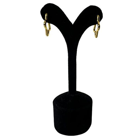 Uretti - Melik 9215  6'lı Gold Renkli Yıldız Küpe 3 Çift Kombin Çoklu Küpe