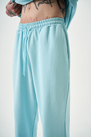 Erkek Basic Baggy Eşofman Altı Bebe Mavi