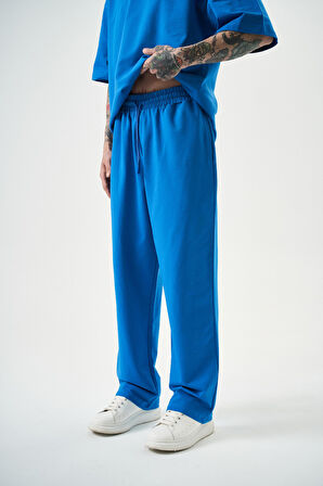 Erkek Basic Baggy Eşofman Altı Mavi